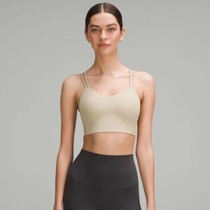 Compass Khaki Like A Cloud Longline Bra Lululemon